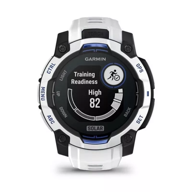 Garmin Instinct 3 Solar viedpulkstenis, 45 mm, Black/Stone White, silikona siksniņa (010-02934-03)