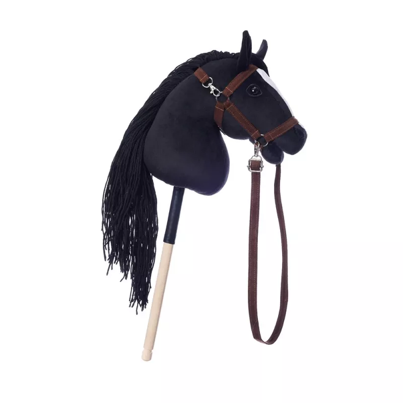 Zirgs uz kociņa HOPPIHORSE Hobby Horse A3 melns