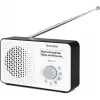 TechniSat VIOLA 200 DAB+ digitālais radio ar modinātāju, baltā un melnā krāsā