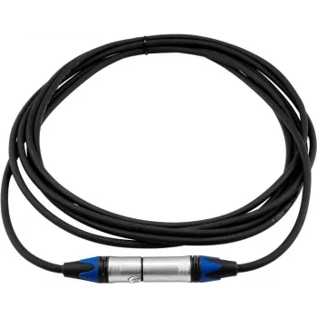 PSSO XLR kabelis 3-pin, 5 m, melns, Neutrik saderīgi savienotāji