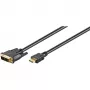 Wentronic Goobay HDMI™ / DVI-D kabelis, melns, 3 m - 19 polu HDMI™ spraudnis>DVI-D (18+1) spraudnis (51581)