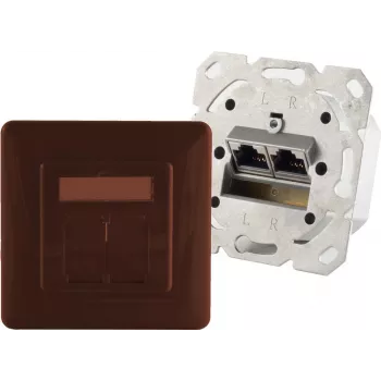 ShiverPeaks S-Conn BS74280-BR kontaktligzda 2 x RJ-45 brūna
