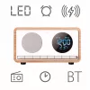 MANTA RDI912W Rimini modinātājpulkstenis ar Bluetooth un bezvadu uzlādi, balts