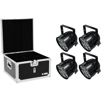 LED PAR gaismas komplekts EUROLITE PAR-56 HCL Short 4x ar EPS futrāli