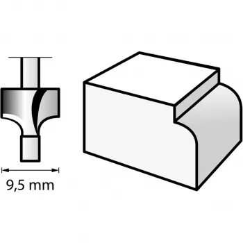 Dremel 612 vadāmais lodveida frēzēšanas uzgalis