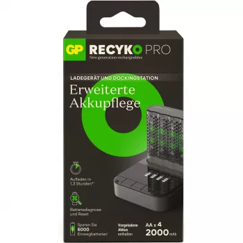 GP ReCyko Pro P461 AA/AAA akumulatoru lādētājs ar D461 doku staciju