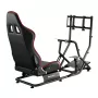 Sacīkšu kokpits huzaro Speed 6.0 ar regulējamu sēdekli, tērauda rāmis, 30°–90° leņķis, atbalsta līdz 120 kg, sarkans, 1080×1360×560 mm