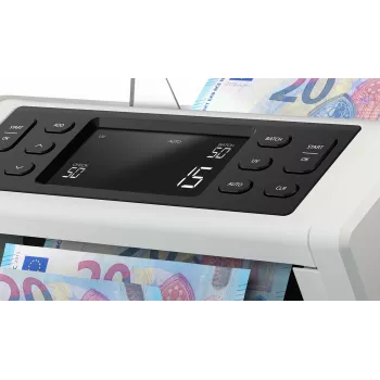 Banknošu skaitīšanas mašīna Safescan 2210 G2 Balta LCD displejs AC 220-240V