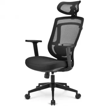 Biroja krēsls Sharkoon OfficePal C10 — melns, ergonomisks, regulējams augstums
