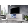 Cama TV skapis QIU 200 MDF balts glancēts/balts glancēts
