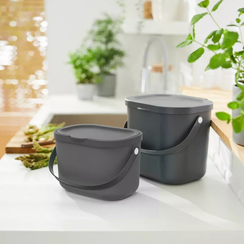 ROTHO Albula Anthracite - atkritumu šķirošanas konteiners - 3,2 l