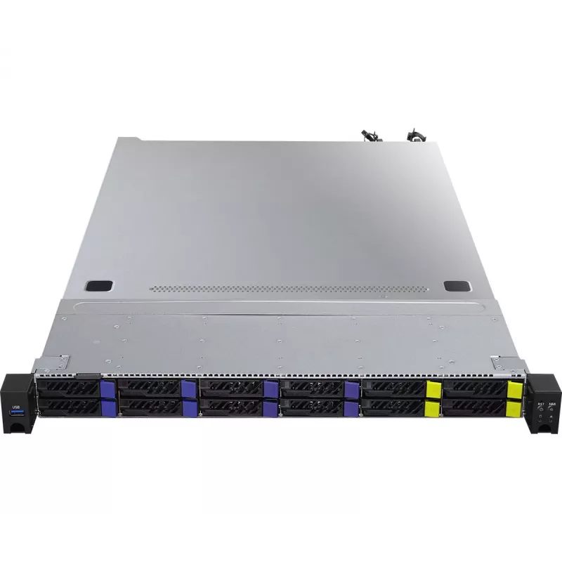 ASRock 1U8S4E-GENOA/2T servera barebone ar SP5 (LGA 6096) ligzdu, 1U plaukta statīvs