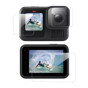 Rūdīta stikla aizsargplēve Telesin 3-in-1 GoPro Hero 13 Black (S6-FLM-07-TGP) – 3 gab. komplekts