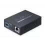 PLANET XT-715A Mediju pārveidotājs 10GBASE-T uz 10GBASE-X SFP+ Vara ports Melns