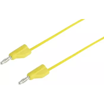 VOLTCRAFT Testvads [4 mm spraudnis - 4 mm spraudnis] 5 m Dzeltens MSB-300 (MSB-300-5-GB)