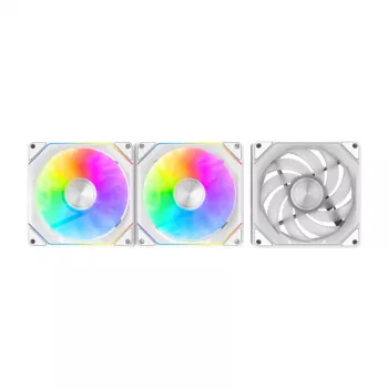 Darkflash Gauss G24 3-in-1 dzesēšanas ventilatori baltā krāsā 120 mm