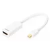 Digitus Mini DP uz HDMI Type A adaptera kabelis 0.15 m balts
