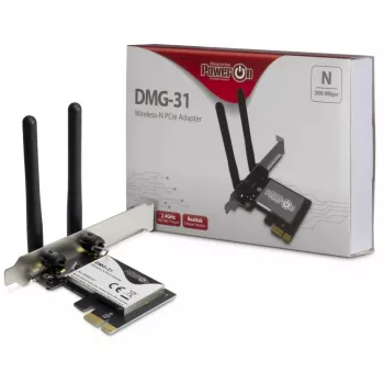 Inter-Tech DMG-31 - Iekšējā - Bezvadu - PCI Express - Wi-Fi - Wi-Fi 4 (802.11n) - 300 Mbit/s