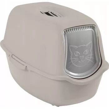 Slēptā kaķa tualete rotho Kuweta Bailey bēša - modelis 4004507422, kompakta tualete ar oglekļa filtru un nesamo rokturi