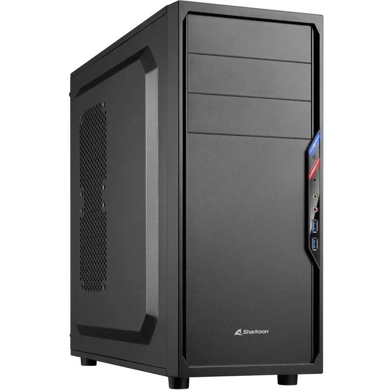 PC korpuss Sharkoon VS4-V Midi Tower Melns