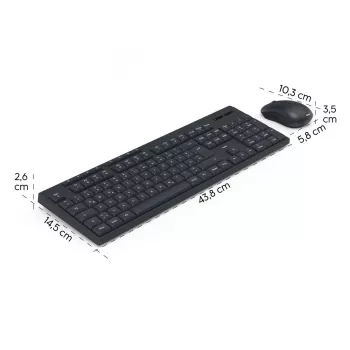 Bezvadu tastatūras un peles komplekts HAMA WKM-200 melns