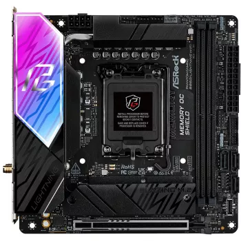 Mātesplate ASROCK B860I Lightning WiFi — Intel B860, LGA 1851, Mini-ITX, DDR5, 2x DIMM, 4x M.2, 2.5Gb LAN, Wi‑Fi 6E, Bluetooth 5.3