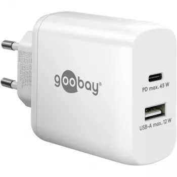 Goobay 65412 lādētājs mobilajām ierīcēm, austiņām, klēpjdatoriem, viedtālruņiem, planšetdatoriem, balts, iekštelpām