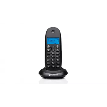 Bezvadu telefons Motorola C1001CB Melns — DECT klausule ar 1,6 collu displeju