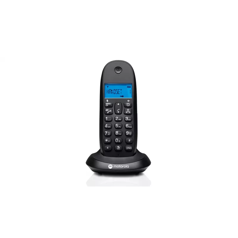 Motorola C1001CB+ DECT bezvadu tālrunis ar zvanu bloķēšanu, zvanītāja ID, brīvroku režīmu, melns