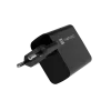 Vadu mobilās ierīces lādētājs NATEC NUC-2145, 65W, USB-C PD 3.0 + QC 3.0, 1x USB-C, 1x USB-A, 110–240V, Melns