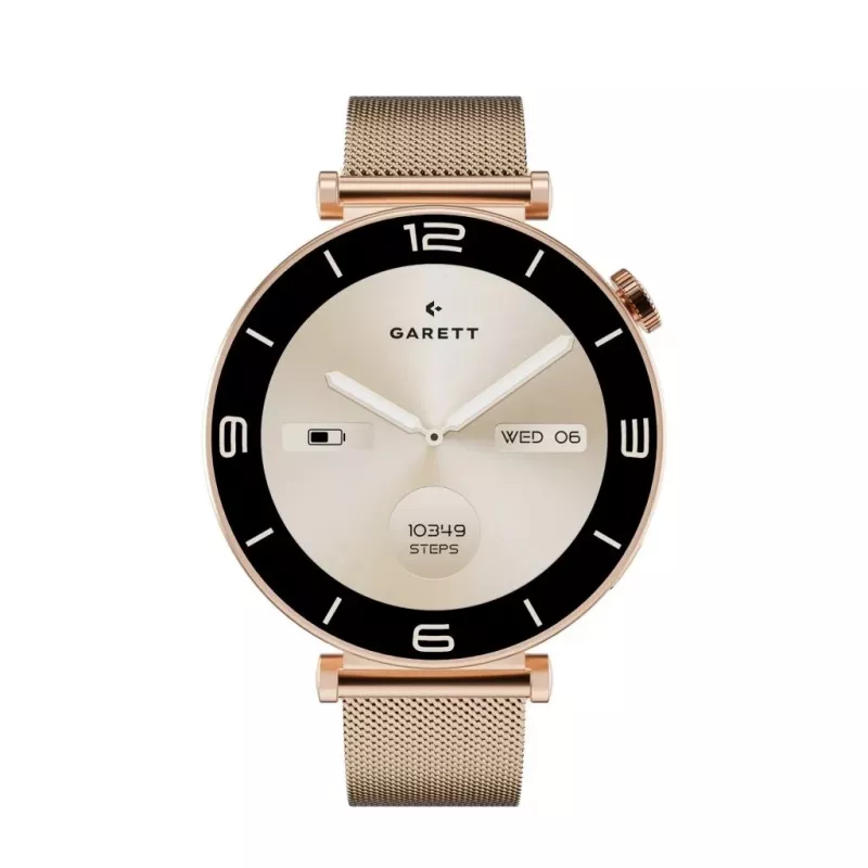 Garett Rose Gold mesh viedpulkstenis