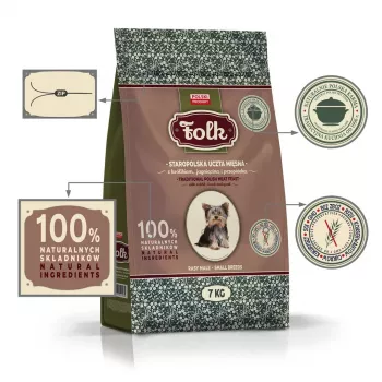 FOLK Small breeds Traditional polish meat feast ar trusi, jēru un paipalu - sausā suņu barība - 7kg