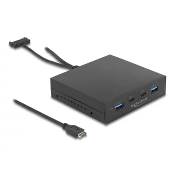 DeLOCK 3.5 collu USB 3.2 Gen 2 priekšējais panelis 2 x USB Type-C 2 x USB Type-A