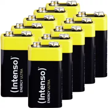 Intenso Energy Ultra 9V 6LR61 E-Block blister 10-Pack - 9V bloks - 9 V - blister iepakojums (7501451MP)