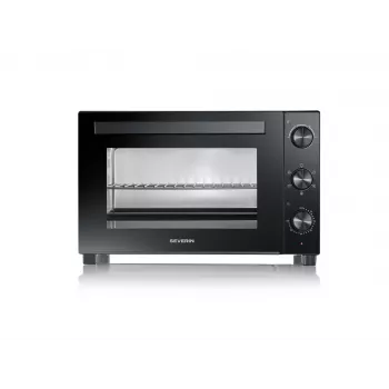 Virsmas elektriskā cepeškrāsns SEVERIN TO 2076 — 46 L, 1800 W, brīvi stāvoša, melna, 515×420×365 mm