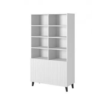 Shelving unit PAFOS 100x40x176.5 cm balts matēts