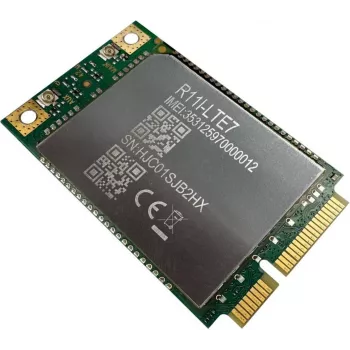 MikroTik R11E-LTE7 MiniPCI-e LTE modema karte — starptautiskās joslas, līdz 300 Mbps, LTE Cat7