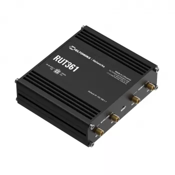 Teltonika RUT361 industriālais 4G LTE maršrutētājs, Cat 6 LTE, WiFi 4, 2x RJ45 100 Mb/s, IP30