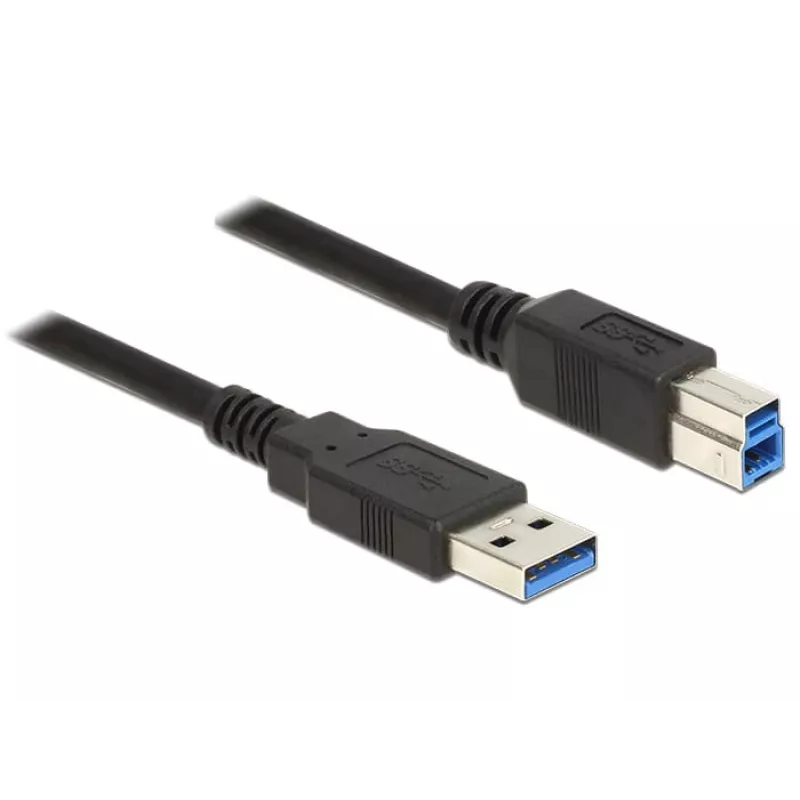 USB kabelis DeLOCK 85067 USB 3.2 Gen 1 1.5 m USB A USB B Melns