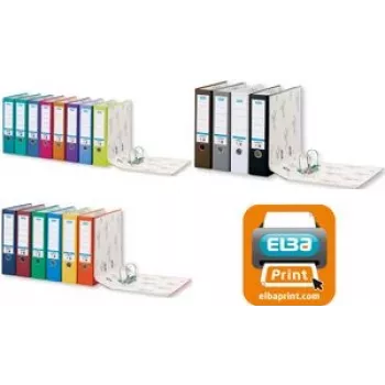 ELBA Ordner smart PP-Papier, Rückenbreite: 50 mm, schwarz DIN A4, Einband außen PP - innen Papier, Sichttasche mit (10453 SW)