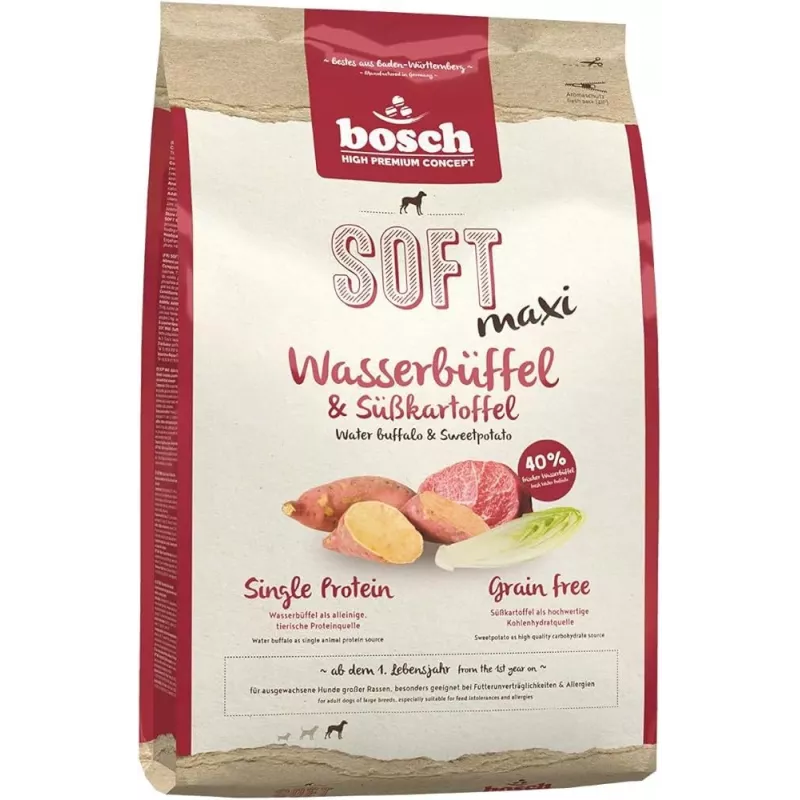 BOSCH Soft Maxi ūdensbifeļa un saldo kartupeļu sausā suņu barība - 2,5 kg