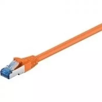 Wentronic Goobay CAT 6a Patch Kabelis, S/FTP (PiMF), Oranžs, 3 m - LSZH Bezhalogēns, Varš (93785)