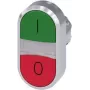 Siemens SIRIUS ACT Doppeldrucktaster Frontelement Metall, hochglanz, rot/grün (3SU1051-3AB42-0AK0)