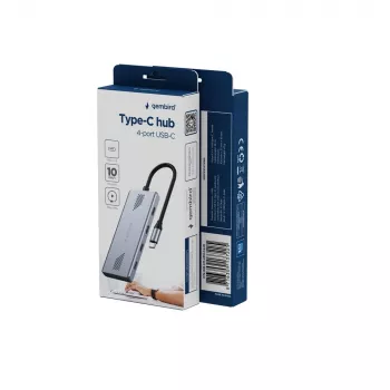 GEMBIRD UHB-CM-U310-C4-01 USB-C 3.2 Gen 2 4 portu centrmezgls