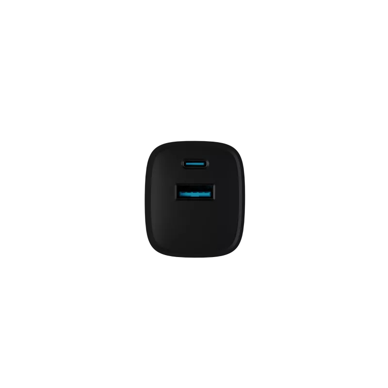 NATEC vadu mobilās ierīces lādētājs NUC-2141, 30W, USB-C PD 3.0 + USB-A QC 3.0, 110–240V, melns
