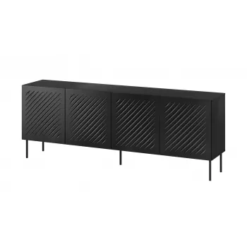 SIENA kumode 200x40x75 matēts melns