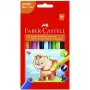 FABER-CASTELL krāsainie zīmuļi trīsstūrveida Jumbo 5.4mm 12 gab. kartona kastītē