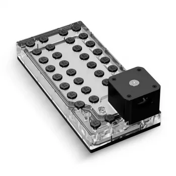 Pumpa sadales plate EK Water Blocks EK-QuantumX Loophole D5 PWM Black Plexiglass