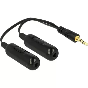 DeLOCK Audio-Splitter 3,5 mm stereo, 19 cm, melns (65683)