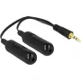 DeLOCK Audio-Splitter 3,5 mm stereo, 19 cm, melns (65683)